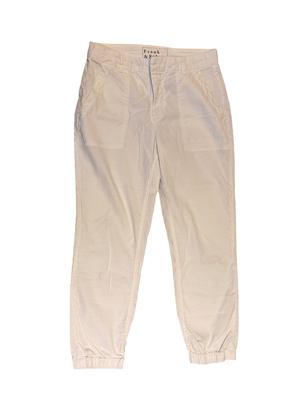 Frank & Eileen White Pants Size 6 Elastic Cuff - Size 6 - Image 2