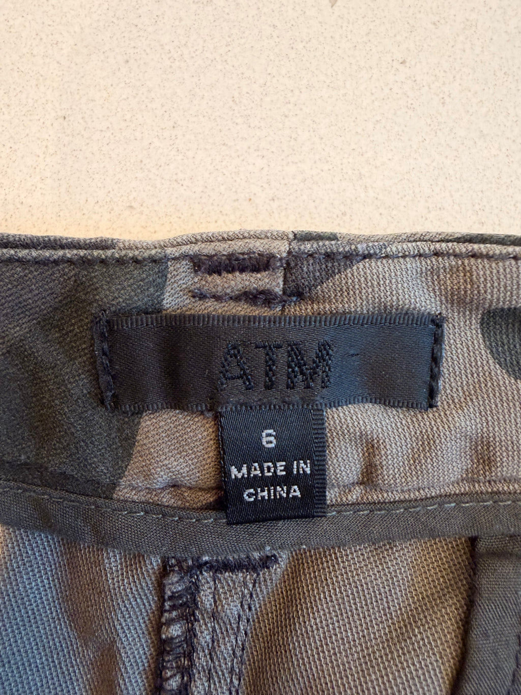 ATM Camo Cotton Mini Skirt Size 6 - Image 4