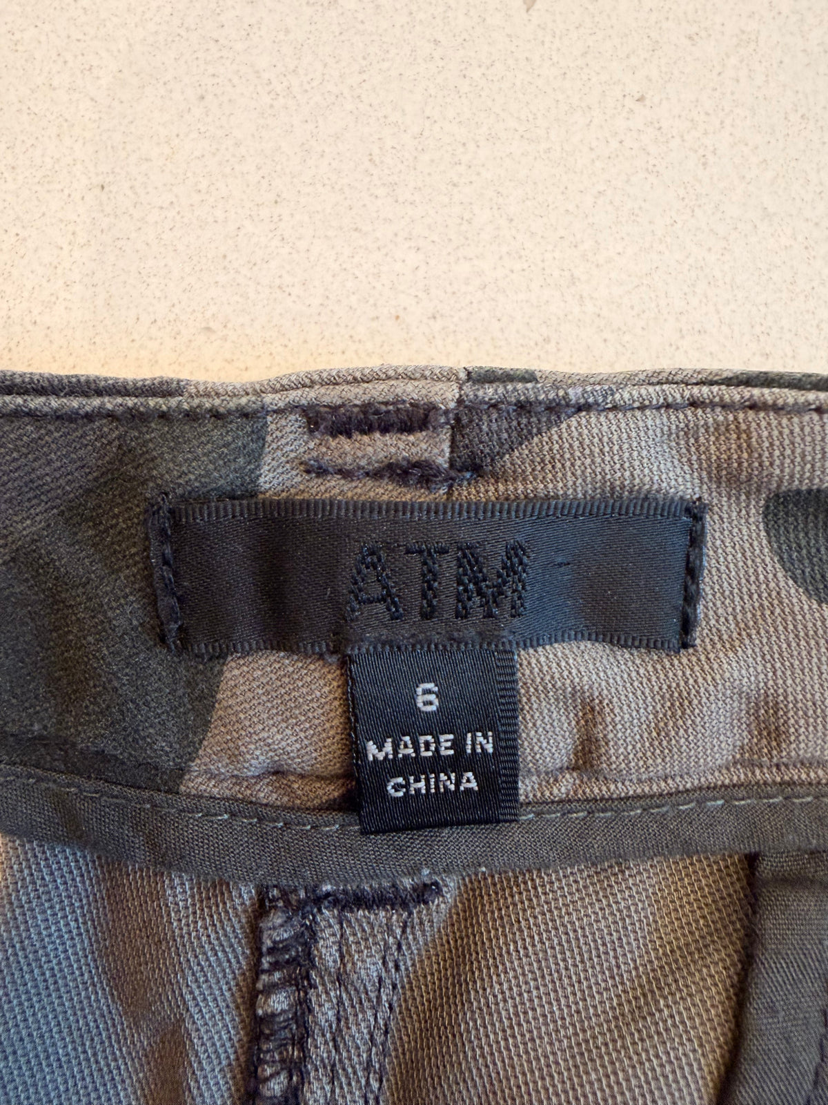 ATM Camo Cotton Mini Skirt Size 6 - Image 4