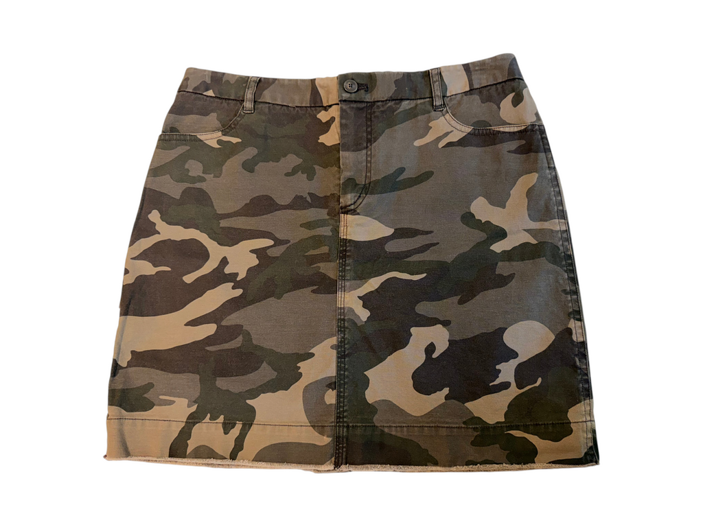 ATM Camo Cotton Mini Skirt Size 6 - Image 2