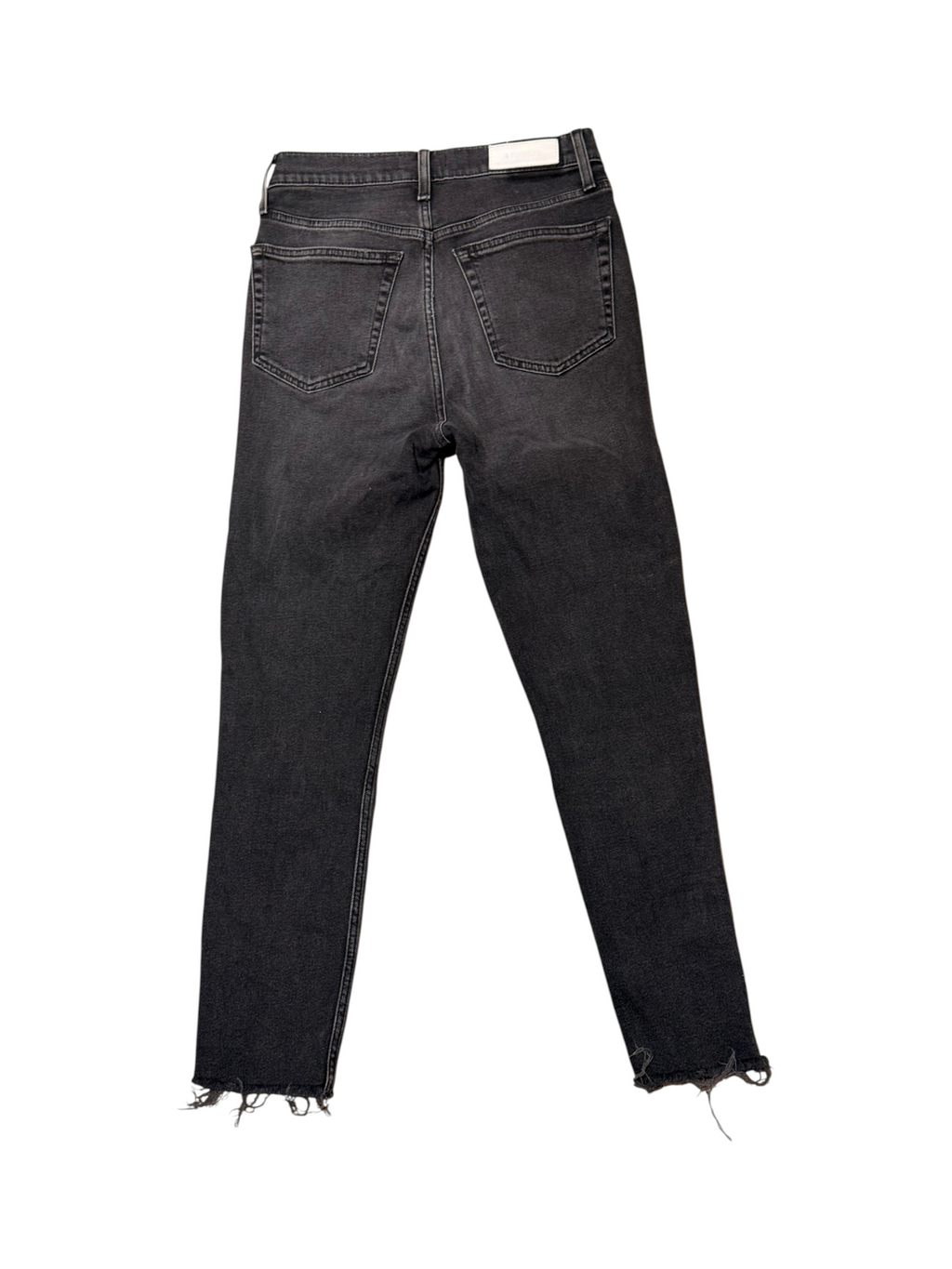 RE/DONE Black Jeans Size 24 Frayed Hem Denim Pants - Image 3