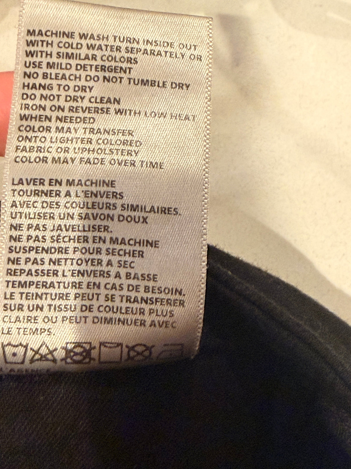L'AGENCE Black Cotton Blend Pants Raw Hem - Size 27 - Image 5