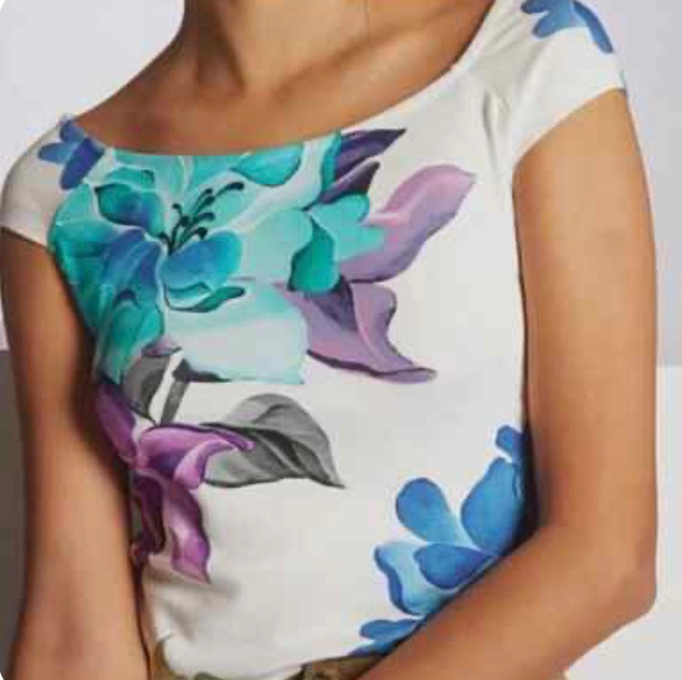 Maeve White Floral Tank Top - Small - Image 2