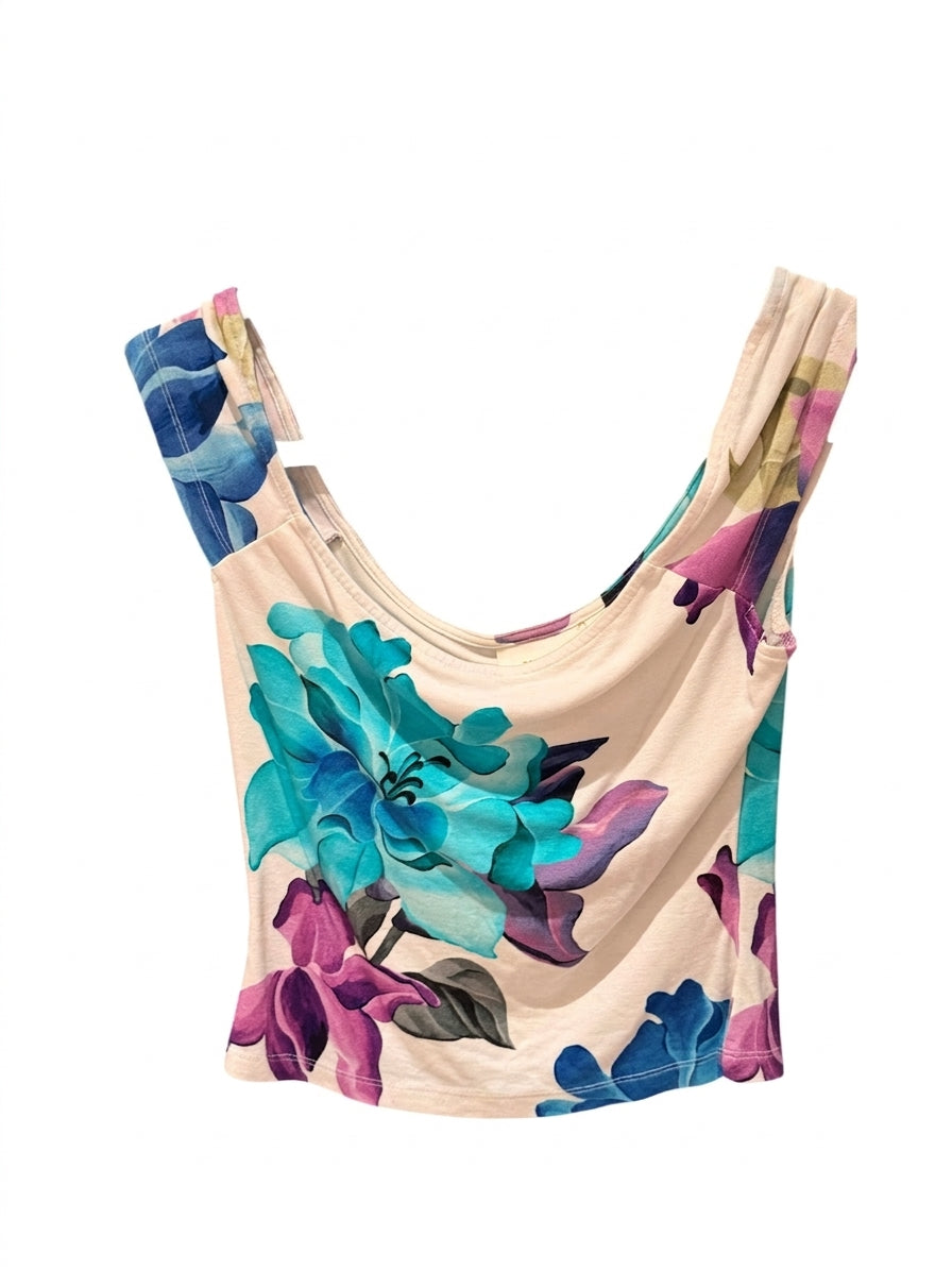 Maeve White Floral Tank Top - Small - Image 1