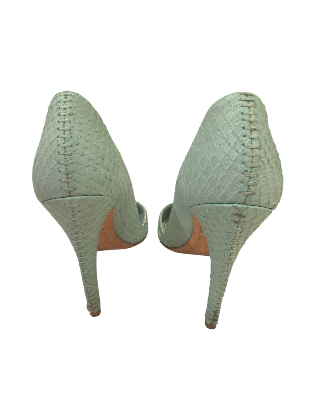 Alice + Olivia High Heel Pumps Size 40 Light Blue Leather - Size 40 (US 9) - Image 8
