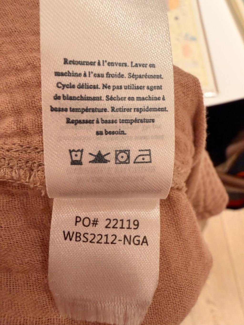 Faherty Tan Gauze Wide Leg Pants Elastic Waist Casual - Image 8