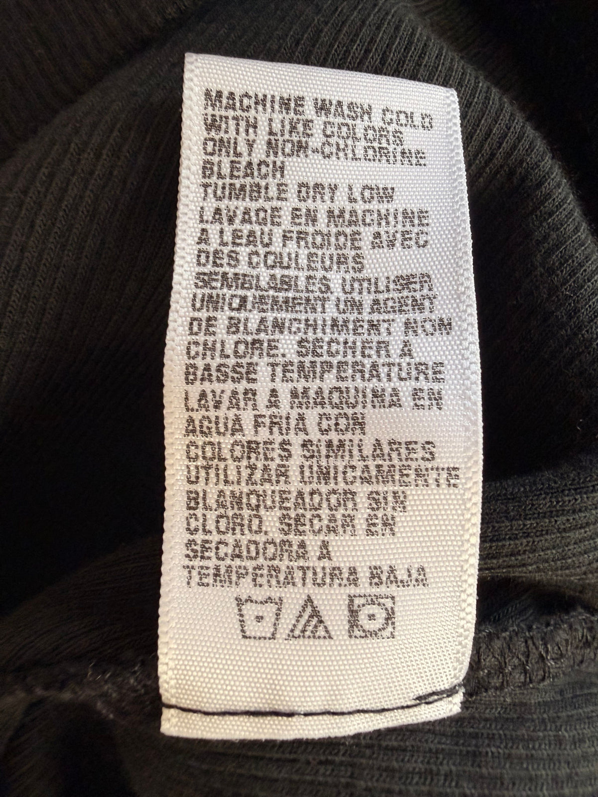 James Perse Ribbed Black Tank Top Size 0 - Image 2