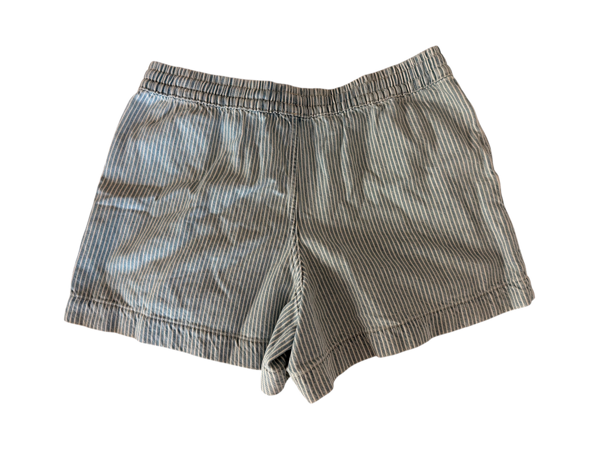 GAP Blue and White Striped Cotton Lyocell Shorts - Medium - Image 2