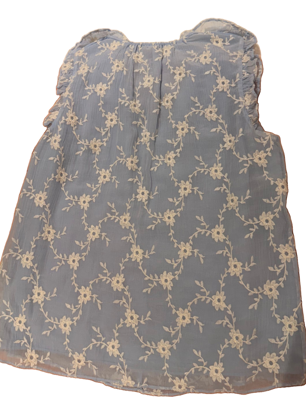 Rebecca Taylor Small Light Blue Cotton Silk Blouse Embroidered - Image 2
