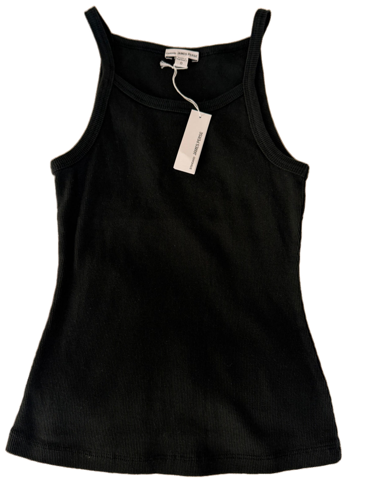 James Perse Ribbed Black Tank Top Size 0 - Image 1