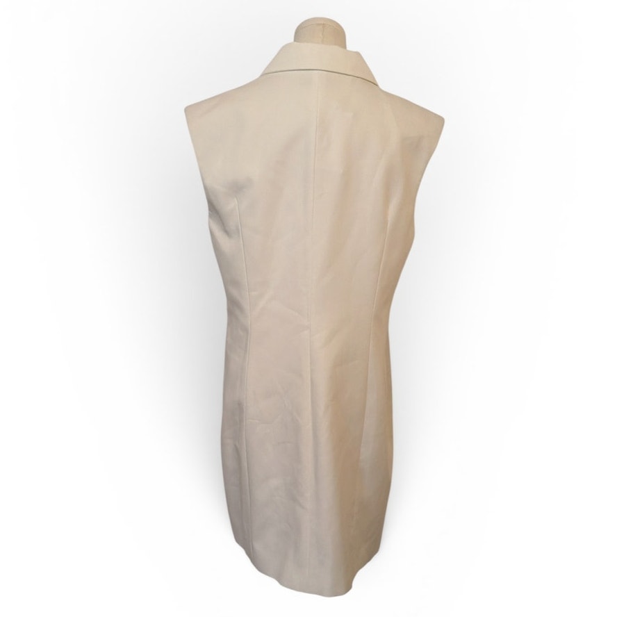 Mango White Vest-Style Button-Front Dress - XL