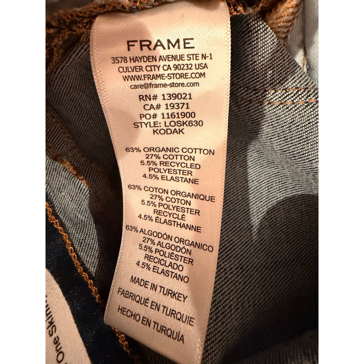 FRAME Le One Skinny Jeans in Kodak Dark Wash High Rise Size 1