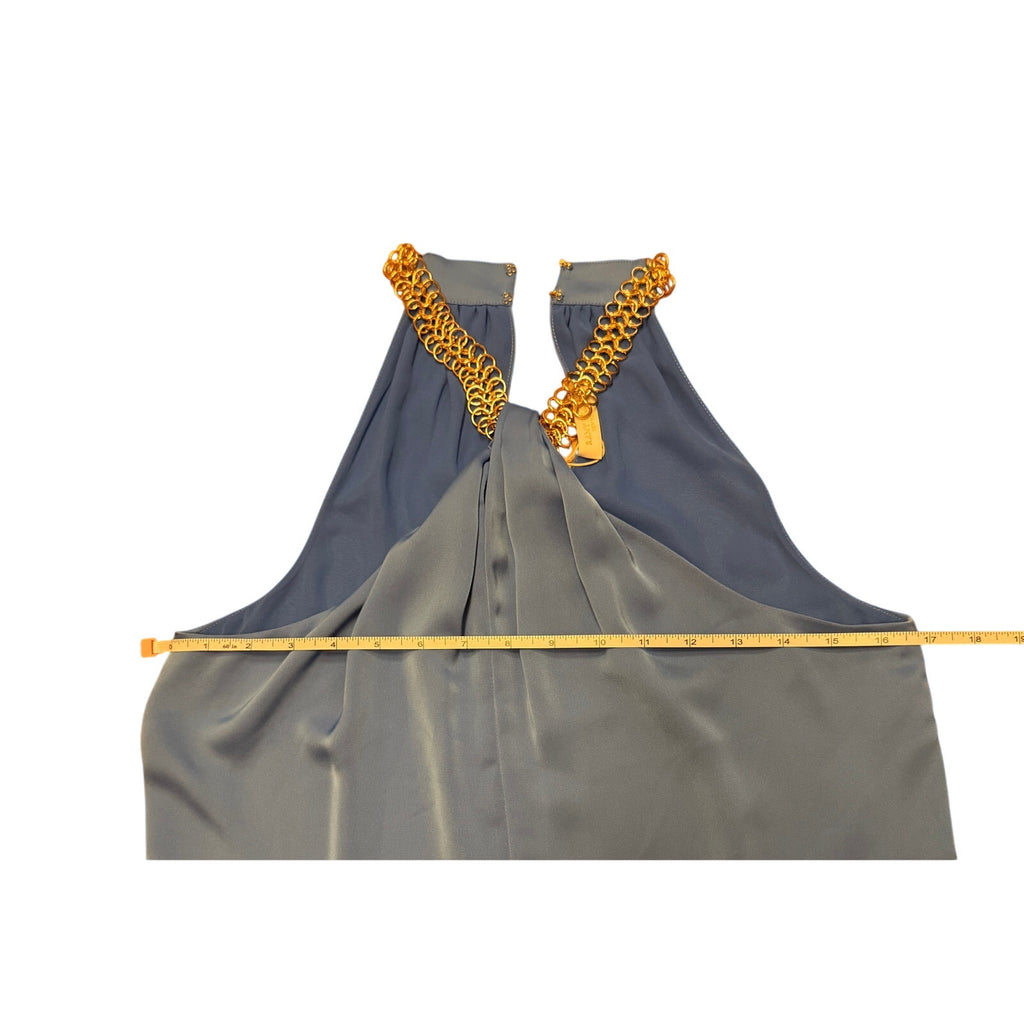 Ramy Brook Blue Silky Chain Neck Blouse - XS
