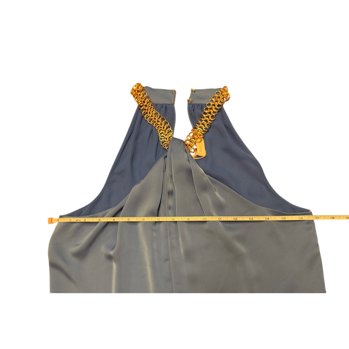 Ramy Brook Blue Silky Chain Neck Blouse - XS