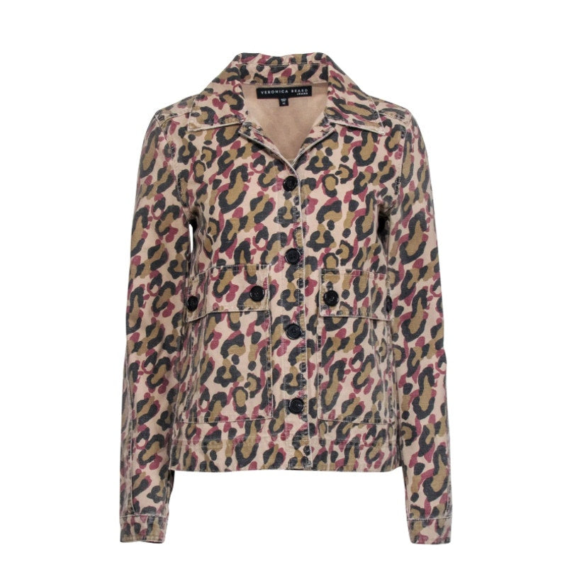Veronica Beard Beige Leopard Print Mercer Blazer XS