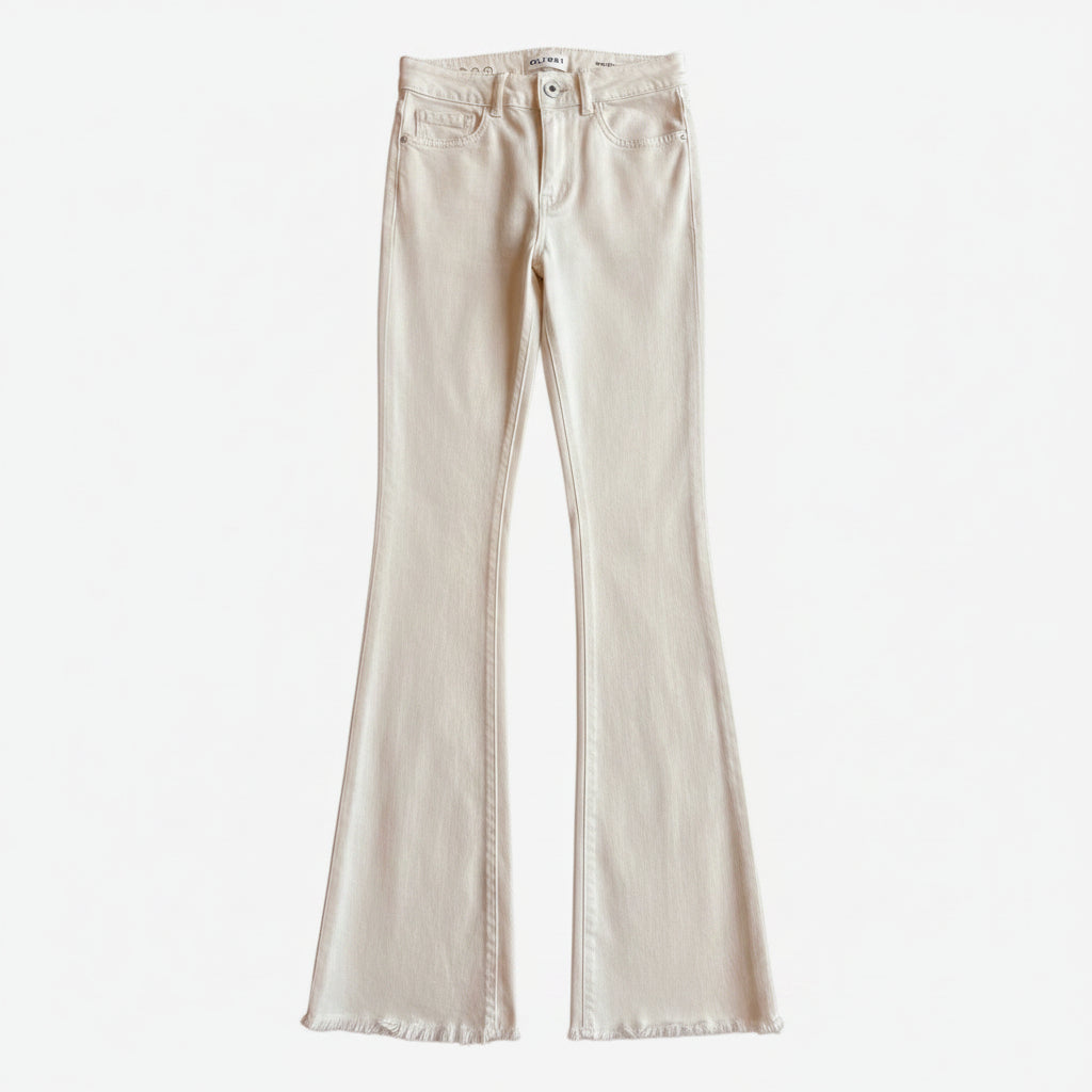 DL1961 White Heather High-Rise Flare Jeans Size 27