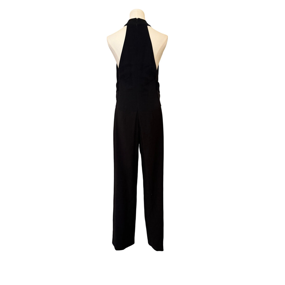 Stella McCartney Wool Jumpsuit Black Cummerbund Tailored Wide Leg - IT46 / US 8