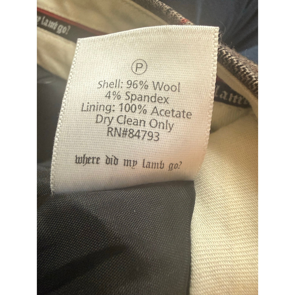 L.A.M.B. Brown Plaid Where Did My Lamb Go? Wool Trousers Size 4