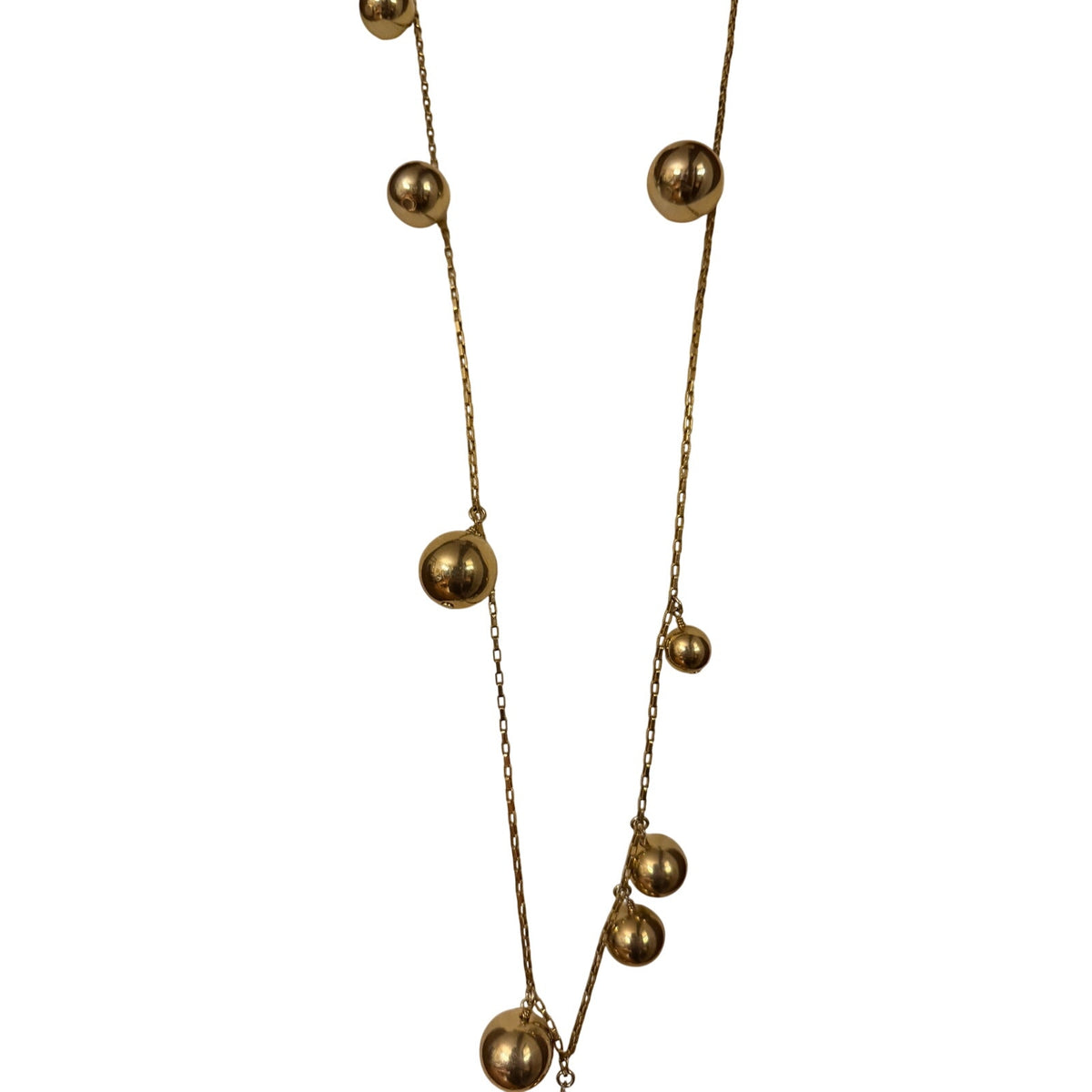 J.Crew Various Size Gold Ball on Gold Chain 21" Necklace
