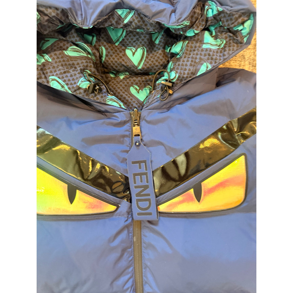 Fendi Monster Eye Down Hooded Puffer IT 40 / US 4