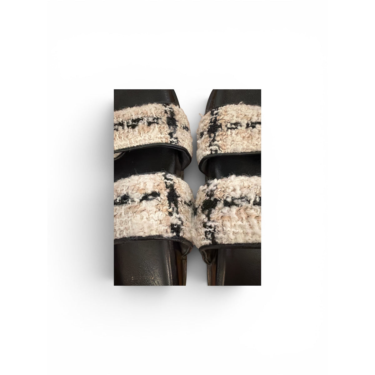 Anine Bing Beige Plaid Sid Sandals Size 38
