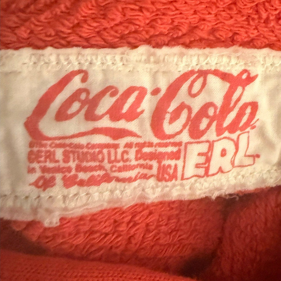 ERL x Coca Cola Red Cropped Hoodie XL Graphic Streetwear