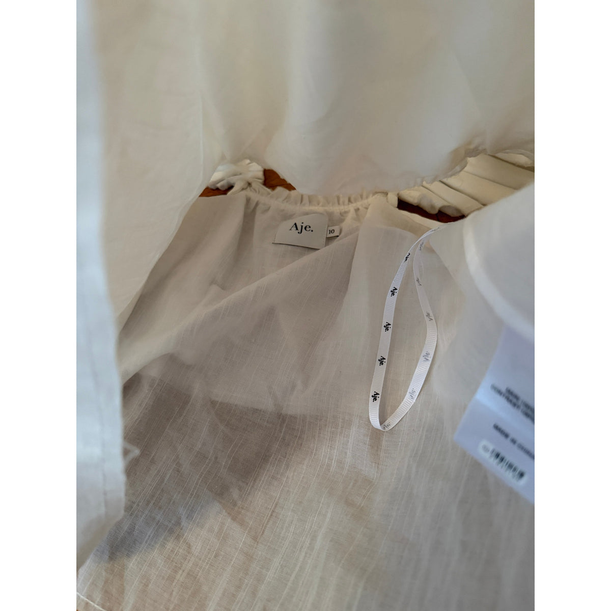 Aje White Off-Shoulder Top Size 10