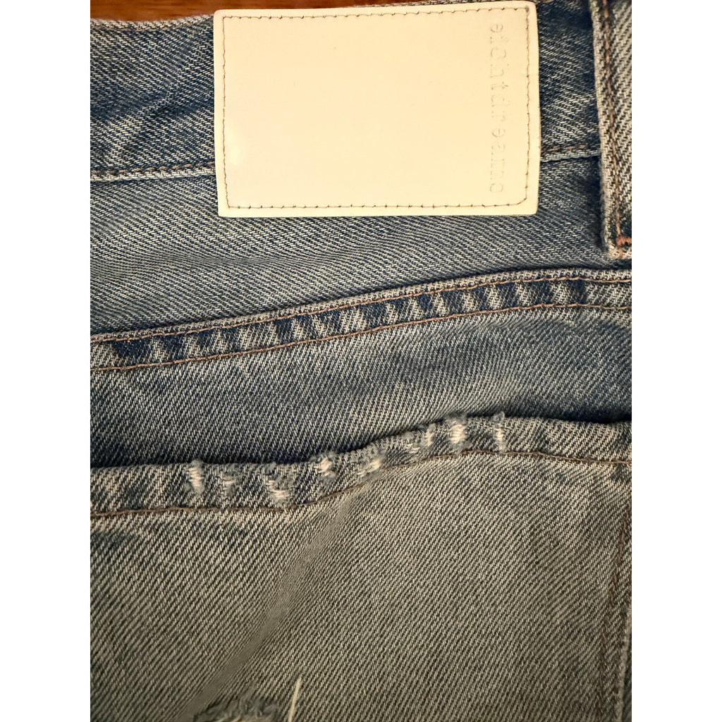 Ei8ht Dreams Los Angeles Blue Ripped Cropped Straight Leg Jeans Size 28