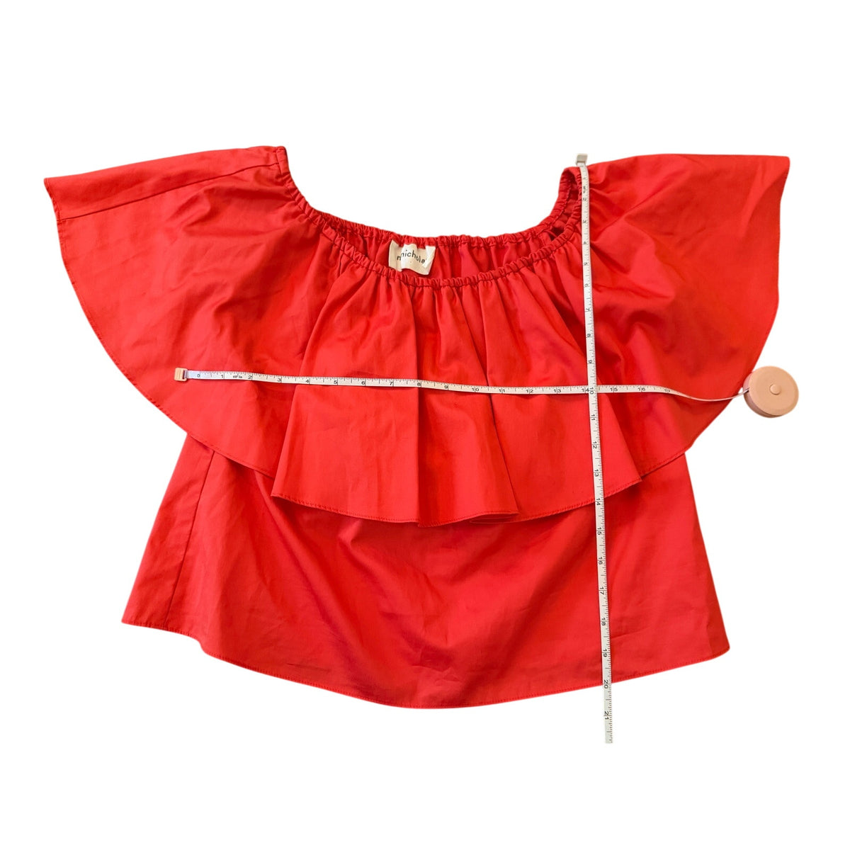 N/Nicholas Off-Shoulder Red Cotton Top NWOT - AUS 10, US 6