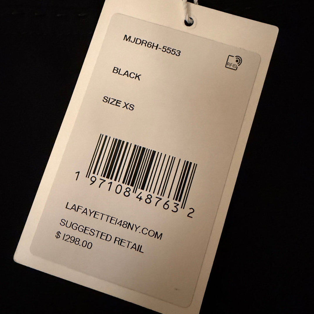 Lafayette 148 New York NWT Black Silk Jacket / Shirt w/Tie Belt- XS
