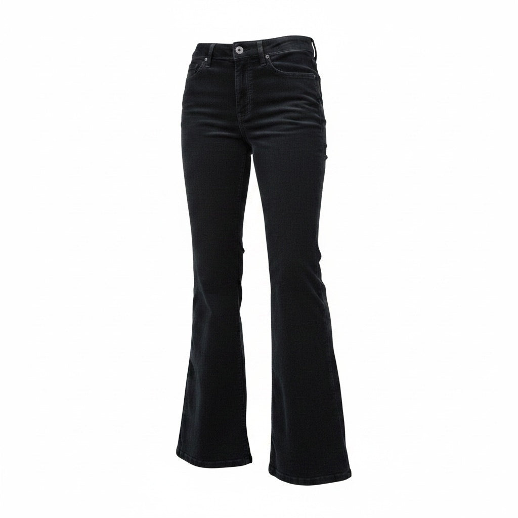 Pilcro Anthropologie The Icon Black Cord Flare Pants 23