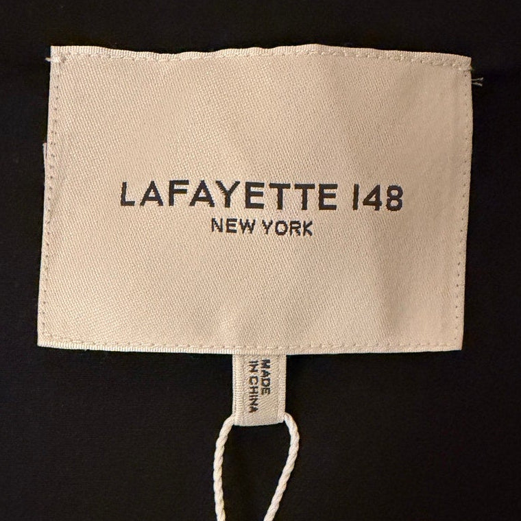Lafayette 148 New York NWT Black Silk Jacket / Shirt w/Tie Belt- XS