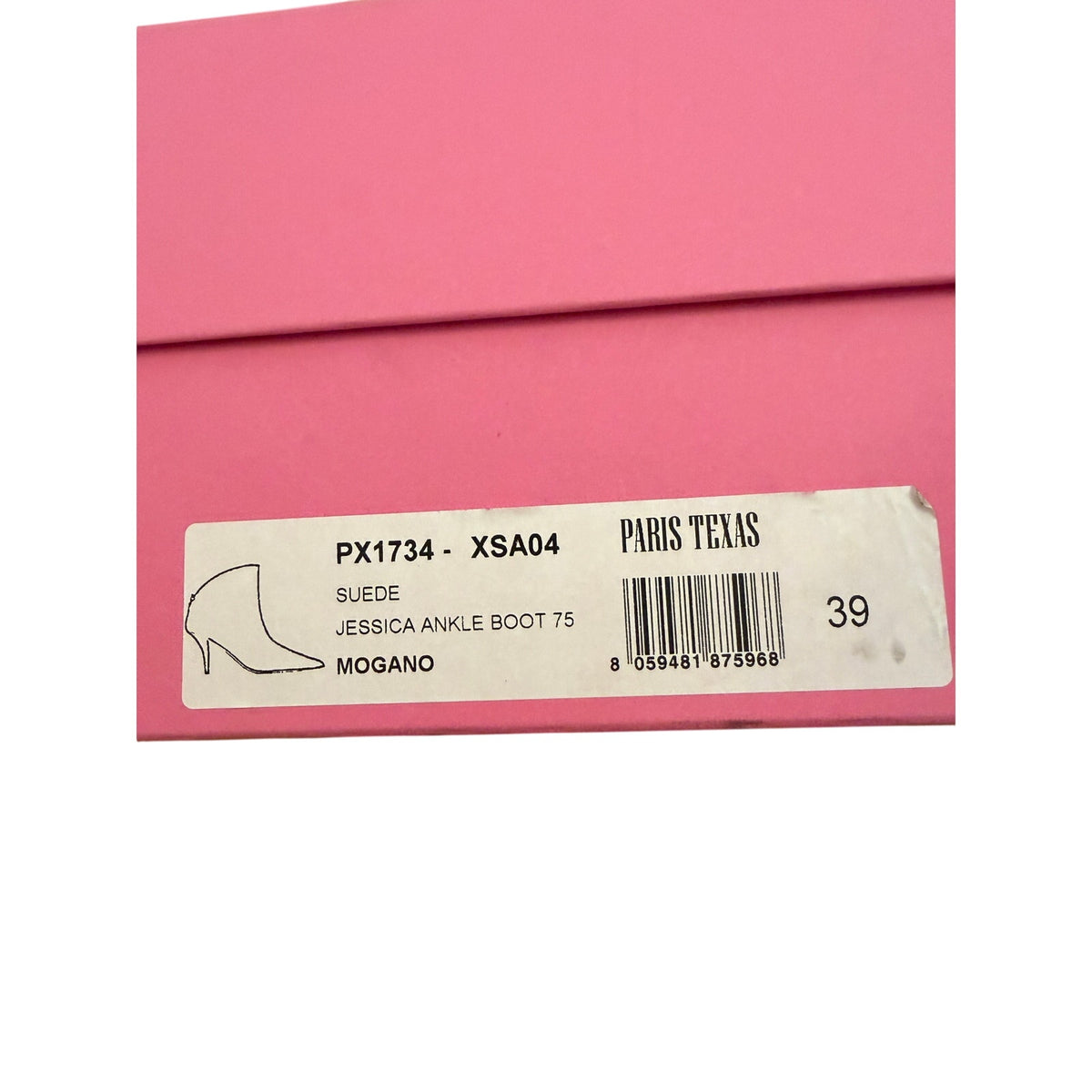 Paris Texas Mogano Jessica Ankle Boot 75 Suede Boots EU 39