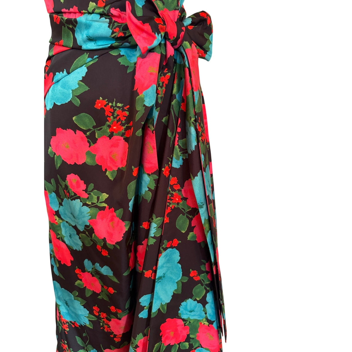 ERDEM Black Floral Rozaria Silk Dress US 10 / UK 14