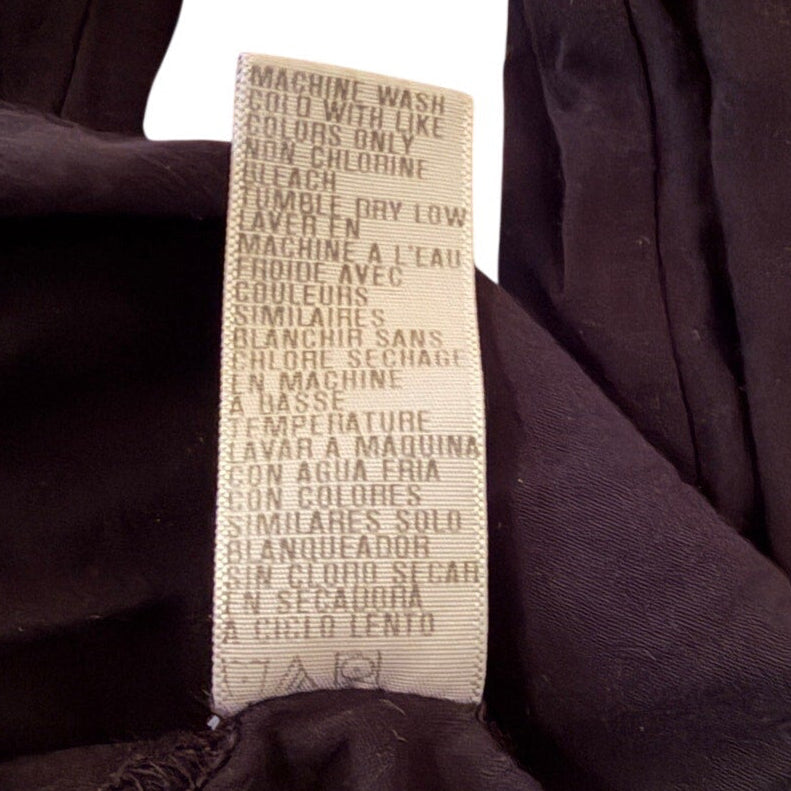James Perse USA Soft Stretch Cotton Black Turtleneck Open Side/Back - Size 2