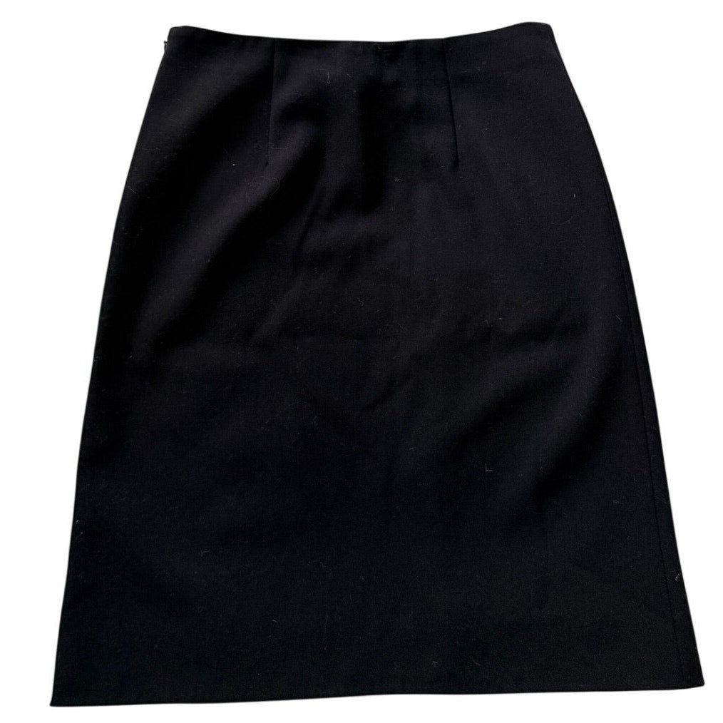 3.1 Phillip Lim Wool Pencil Skirt Lamb Trim Silk Lined - 2