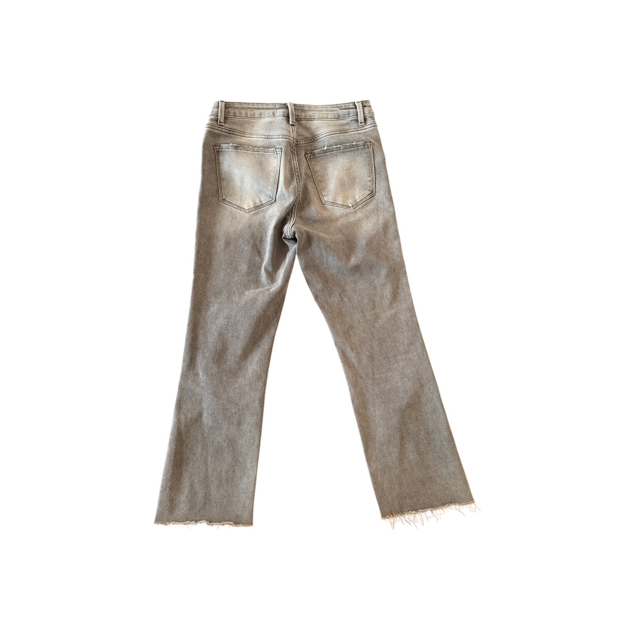 Vervet Los Angeles Grey Jeans Straight w/Fringe - 28