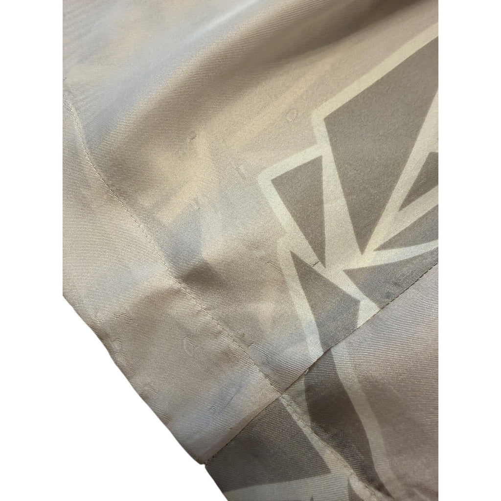 Robert Rodriquez Silver/Grey Knot Front Blouse Sleeveless 100% Silk Abstract - 2