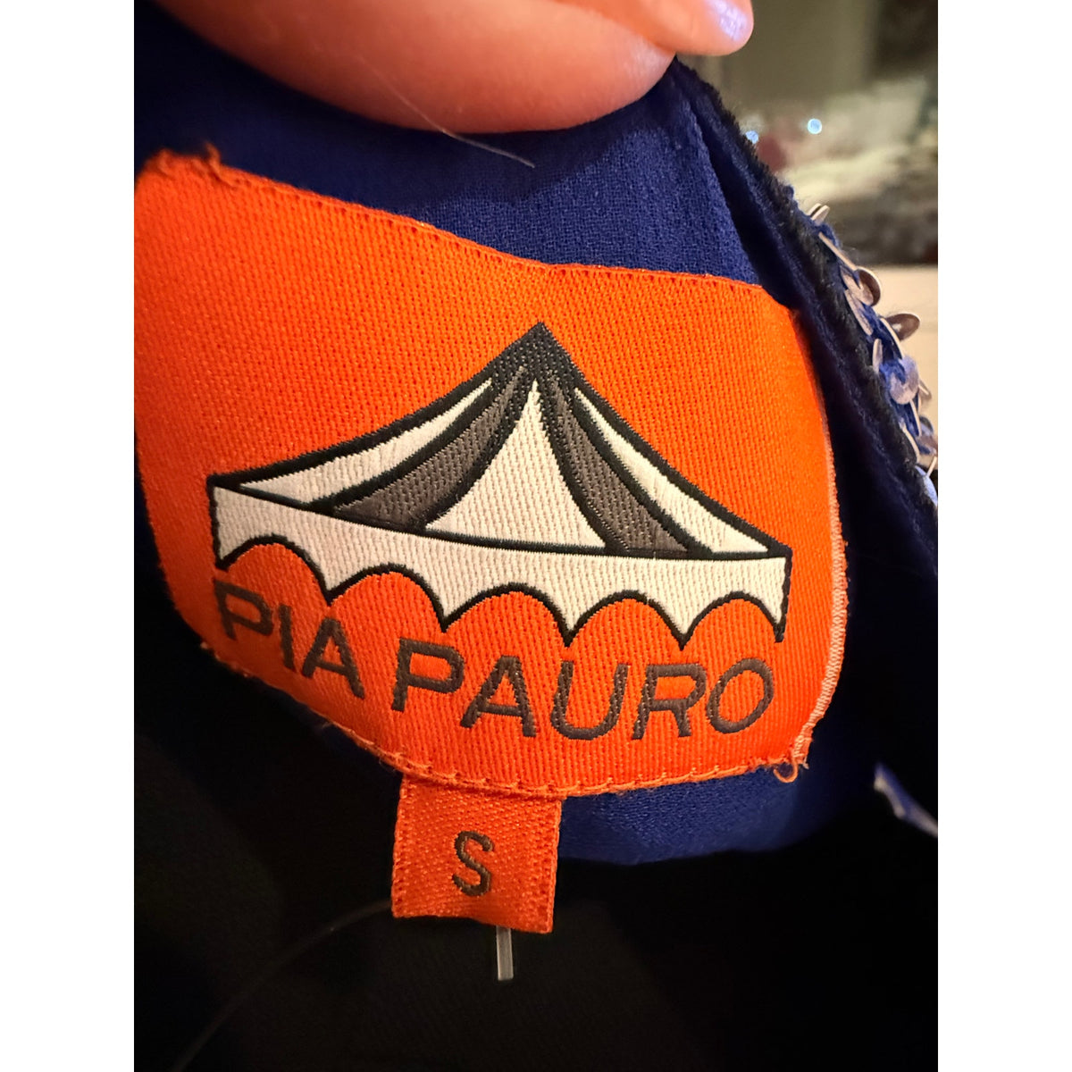 Pia Pauro Navy Blue Kaftan Dress Size S