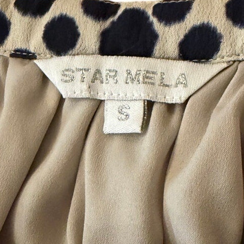 Star Mela Abstract Print Tie-Shoulder Tassel Dress - S
