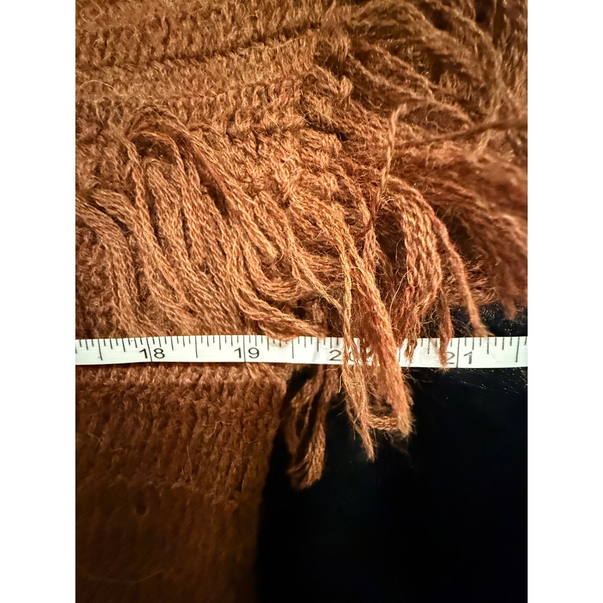 Ulla Johnson Alpaca Fringe Knit Sweater – Brown – Size P