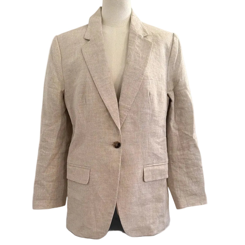 Banana Republic Beige Flex Linen Blazer NWT Size 8