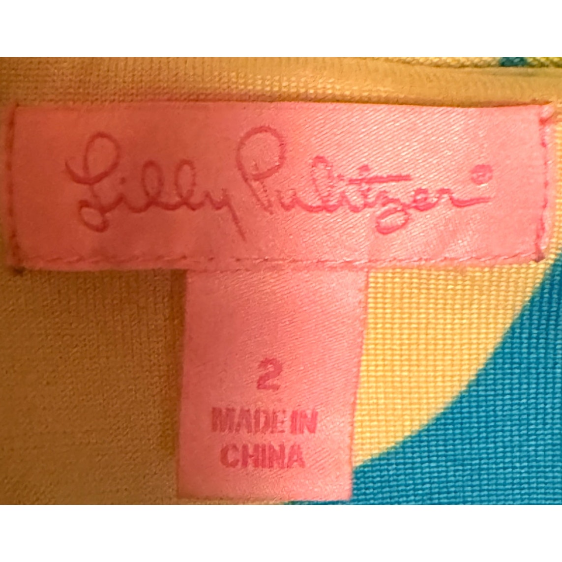 Lilly Pulitzer Lime Green & Aqua Strapless Maxi Dress - Sz 2