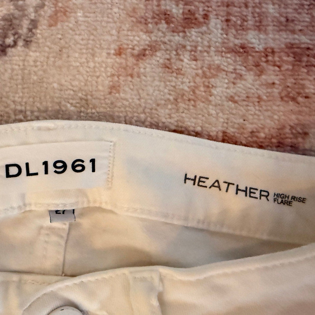 DL1961 White Heather High-Rise Flare Jeans Size 27