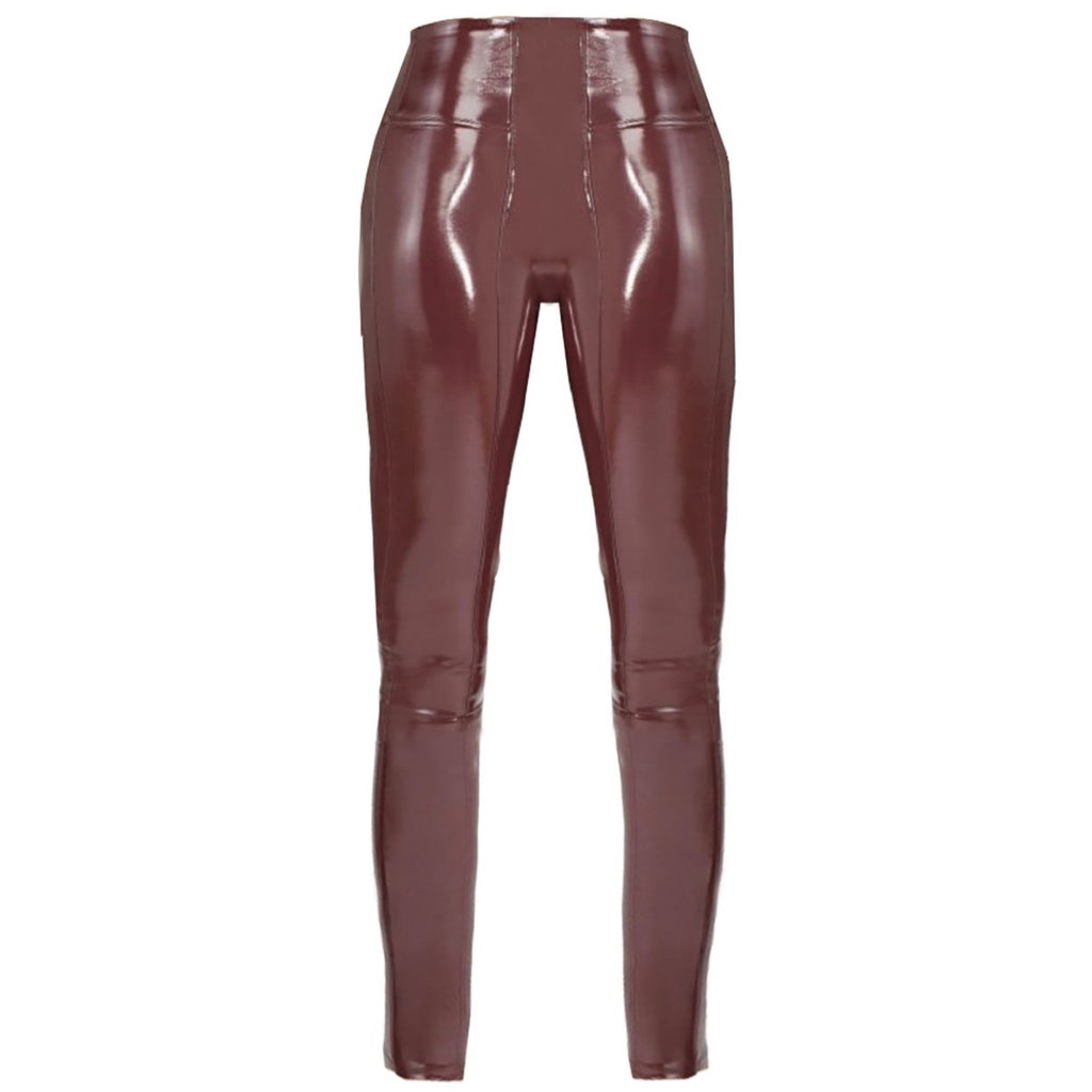 SPANX Faux Patent Leather Leggings Ruby - Medium Petite