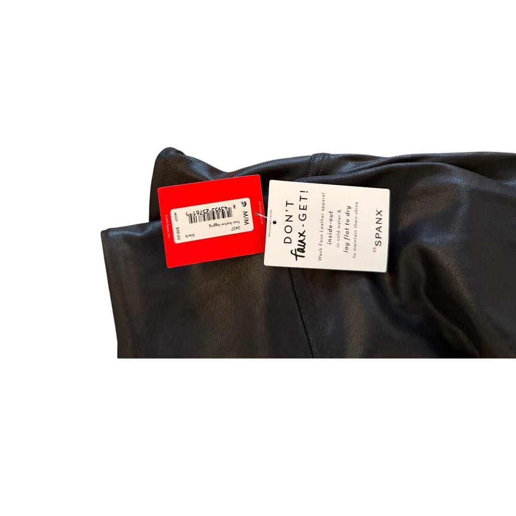 Spanx Black Faux-Leather Leggings High-Rise - NWT - Medium