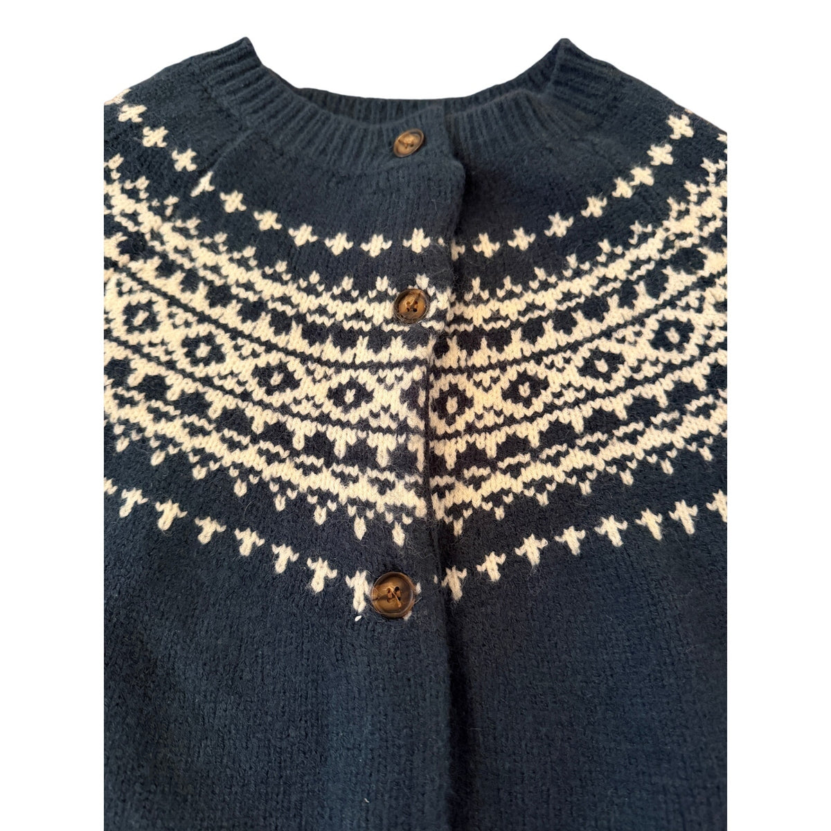 Bailey Rose Green Fair Isle Cardigan Small
