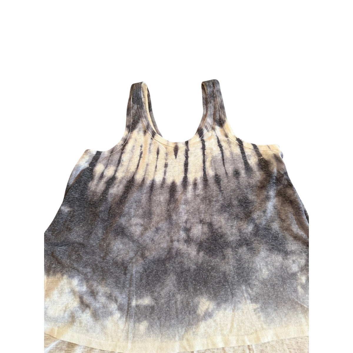 Soprano Blue-Grey Shibori Tie-Dye Tank Top XS