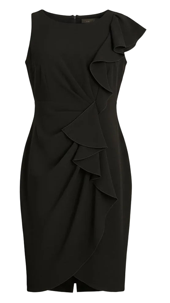 Max Mara Pianoforte Black Crepe Dress - US 4