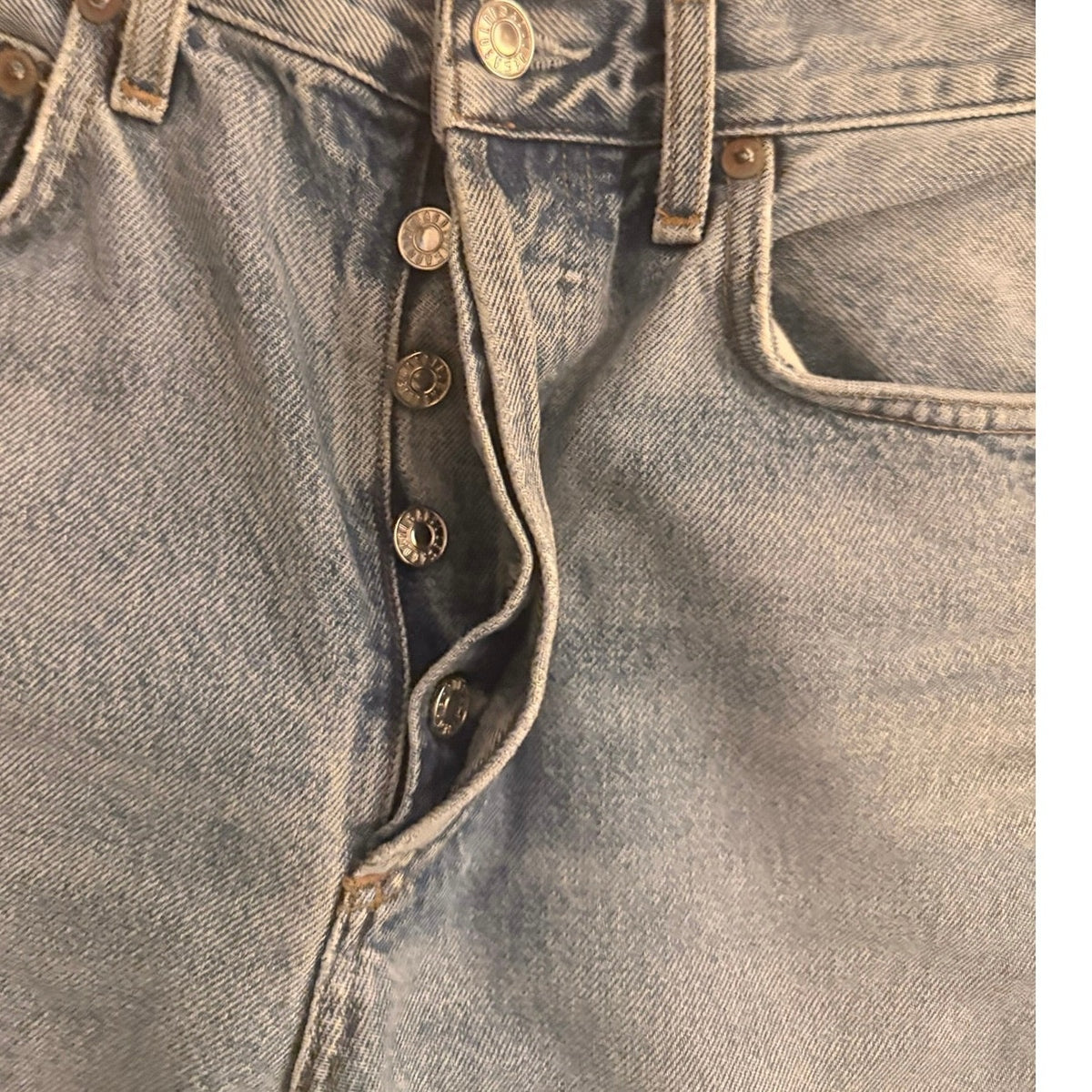 AGOLDE Riley High Rise Straight Crop Jeans Light Wash 24